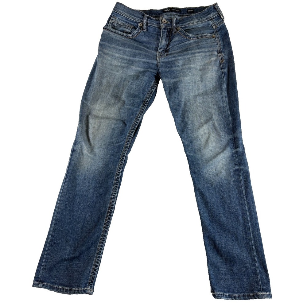 Buckle BKE Jake Straight Jeans Men 32x32 (33x31.5) Blue Denim Cotton Regular Fit